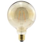ALPHA ELETTRONICA - Lampada a filamento led globo - 230Vac - E27 - 4,5W - Ambrata - Bianco caldo