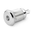 ALPHA ELETTRONICA - Indicatore Led da pannello - Ottone - 24V - Saldare - Rosso