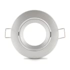 ALPHA ELETTRONICA - Supporto satinato per lampada led - ghiera orientabile - Ø83mm - Attacco NON incluso