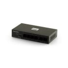 ALPHA ELETTRONICA - Switch Fast Ethernet 6 porte - 4FE(PSE)+2FE uplink - PoE+ - Unmanaged - con funzione TVCC, VLAN - METALLO