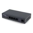 ALPHA ELETTRONICA - Switch Gigabit 5 porte - 4GE (PSE)+1GE uplink - PoE+ - Unmanaged - con funzione TVCC, VLAN - METALLO NSG1005PMV1