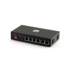 ALPHA ELETTRONICA - Switch Gigabit 6 porte - 4GE (PSE)+2GE uplink - PoE+ - Unmanaged - con funzione Extend Mode, VLAN, QoS - METALLO