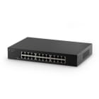 ALPHA ELETTRONICA - Switch Gigabit 24 porte - Unmanaged - con funzione TVCC, VLAN - METALLO