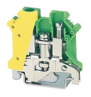 ALPHA ELETTRONICA - Morsetto serrafilo Din PC 0,2÷6mm² giallo-verde