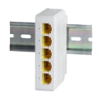 ALPHA ELETTRONICA - Extender POE 90W (BT) 1 in 4 out - Giga 1000Mbps - Barra-din