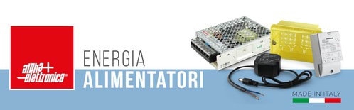 ALPHA ELETTRONICA - Cartello espositivo - Alimentatori 100 x 31cm