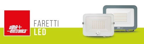 ALPHA ELETTRONICA - Cartello espositivo - Faretti Led Serie JO432 - JO435 - 100 x 31cm