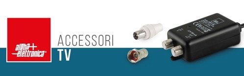 ALPHA ELETTRONICA - Cartello espositivo - Cavi Accessori TV 100 x 31cm