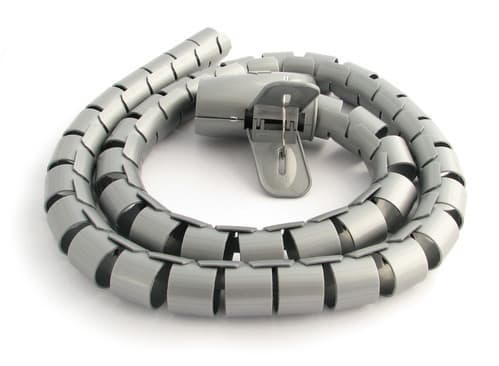 ALPHA ELETTRONICA - Tubo raccogli cavi 1m, ø30mm, argento