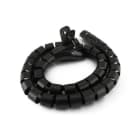 ALPHA ELETTRONICA - Tubo raccogli cavi 1m, ø30mm, nero