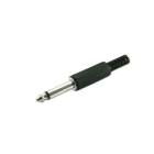 ALPHA ELETTRONICA - Spina jack ø6,3mm Mono con guidacavo in PVC 13-2