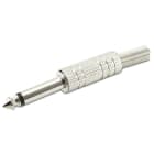 ALPHA ELETTRONICA - Spina jack Ø6,3mm Mono con guidacavo a molla