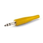 ALPHA ELETTRONICA - Spina jack Ø6,3mm Stereo con guaina in gomma - Gialla 15-7G