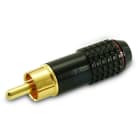 ALPHA ELETTRONICA - Spina coassiale RCA anodizzata polarizzata - Rossa