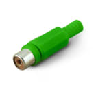 ALPHA ELETTRONICA - Presa coassiale RCA colorata con guidacavo - Verde