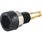 ALPHA ELETTRONICA - Boccola banana ø2mm - Nera