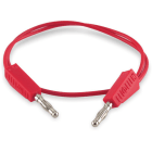 ALPHA ELETTRONICA - Cavetto flessibile 0,75mm² con terminali a banana Ø4mm - Rosso