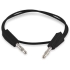 ALPHA ELETTRONICA - Cavetto flessibile 0,75mm² con terminali a banana Ø4mm - Nero