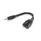 ALPHA ELETTRONICA - Cavo da spina jack ø3,5 Stereo a 2 prese jack ø3,5 Stereo - 0,2m 11-3-004B