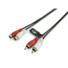 ALPHA ELETTRONICA - Cavo da 2 spine RCA audio a 2 prese RCA audio - 1,5m 17-011LB