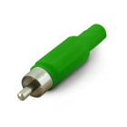 ALPHA ELETTRONICA - Spina coassiale RCA con guidacavo - Verde 17-70