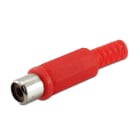 ALPHA ELETTRONICA - Presa coassiale RCA colorata con guidacavo - Rossa 18-10