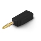 ALPHA ELETTRONICA - Spina banana ø2mm - con presa passante - Nera 20-112-2