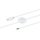 ALPHA ELETTRONICA - Cavo rete 3x0,75 con interruttore a pedale, cavo bianco 23-006/22WB