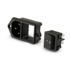 ALPHA ELETTRONICA - Spina di alimentazione AC da pannello con fissaggio a vite - C14 - Con interruttore 23-12/5