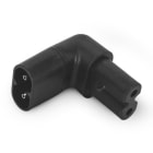 ALPHA ELETTRONICA - Adattatore di alimentazione IEC320 ad angolo retto C7 femmina a C8 maschio 23-33/1-2