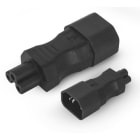 ALPHA ELETTRONICA - Adattatore di alimentazione IEC320 diritto C5 femmina a C14 maschio 23-33/5-1