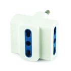 ALPHA ELETTRONICA - Adattatore da spina 3 poli 16A a 3 prese bipasso 23-51B