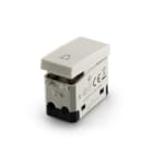 ALPHA ELETTRONICA - Pulsante unipolare 250V 10A - con simbolo campanello - Normalmente aperto - Serie Astra 23A0106