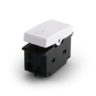 ALPHA ELETTRONICA - Pulsante unipolare 250V 10A - con simbolo campanello - Normalmente aperto - Serie Be-Bop 23B0106