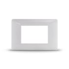 ALPHA ELETTRONICA - Placca 3 moduli bianca - Serie Be-Bop 23B0203W