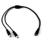 ALPHA ELETTRONICA - Cavo splitter di alimentazione DC - 1 femmina a 2 maschio - ø5,5-2,1mm - 40cm 28-1F2M