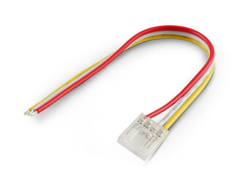 ALPHA ELETTRONICA - Connettore per PCB 12mm - Strip/Cavo 15cm - Per strisce COB Digital + CCT - Serie Fly 30-10123C
