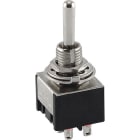 ALPHA ELETTRONICA - Interruttore deviatore Miniatura - 2P - DPCO - (ON)/OFF/ON - 3A@250V - 6 term. a saldare 310-046