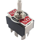 ALPHA ELETTRONICA - Interruttore deviatore Medio - 2P - DPCO - (ON)/OFF/(ON) - 10A@250V - 6 term. faston 6,3 310-075