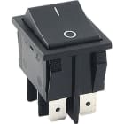 ALPHA ELETTRONICA - Interruttore - Nero - 2P - DPST - ON/OFF - 15A@250V - 4 term. faston 6,3 320-012
