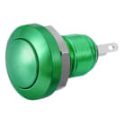 ALPHA ELETTRONICA - Pulsante - Verde - 1P - SPST - OFF/(ON) - N.A. - 2 term. a saldare 330-007G