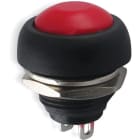 ALPHA ELETTRONICA - Pulsante - Rosso - 1P - SPST - OFF/(ON) - N.A. - 1A@250Vac - 2 term. a saldare 330-012