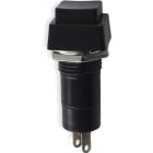 ALPHA ELETTRONICA - Pulsante - Nero - 1P - SPST - OFF/(ON) - N.A. - 1A@250Vac - 2 term. a saldare 330-020
