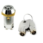 ALPHA ELETTRONICA - Interruttore momentaneo a chiave 1P - off/(on) - Terminali a saldare 360-234