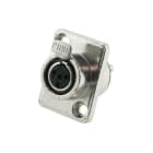 ALPHA ELETTRONICA - Presa Mini XLR da pannello con fermo di bloccaggio - 4 poli 40-264