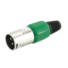 ALPHA ELETTRONICA - Spina XLR 3 poli - Verde 40-66V