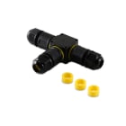 ALPHA ELETTRONICA - Connettore/giuntacavo a 3 vie "T" 3Poli 24A 450V con clip - IP68 44-91-T03C