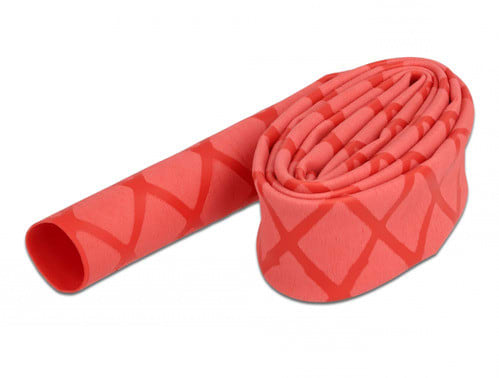 ALPHA ELETTRONICA - Guaina termorestringente antiscivolo - Restringimento 2:1 - ø15mm - Rosso - 1m 520-G02R