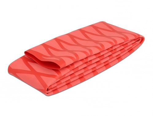 ALPHA ELETTRONICA - Guaina termorestringente antiscivolo - Restringimento 2:1 - ø40mm - Rosso - 1m 520-G16R