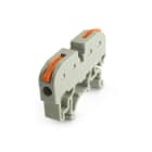 ALPHA ELETTRONICA - Connettore rapido serrafilo - un polo passante - 2 morsetti - Per barra guida DIN 542-21